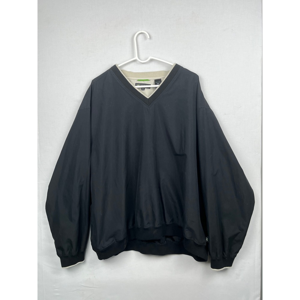 Wedge Golf‎ & Beyond Windbreaker Pullover Mens XXL V-Neck Black
